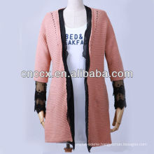 13STC5493 lace embellished long cardigan sweater coat